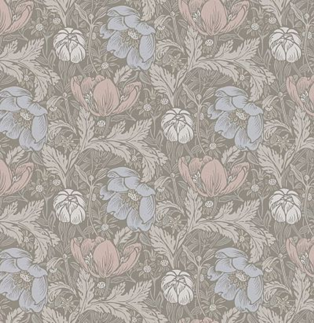 Обои с крупнораппортным цветочным рисунком CLA00015