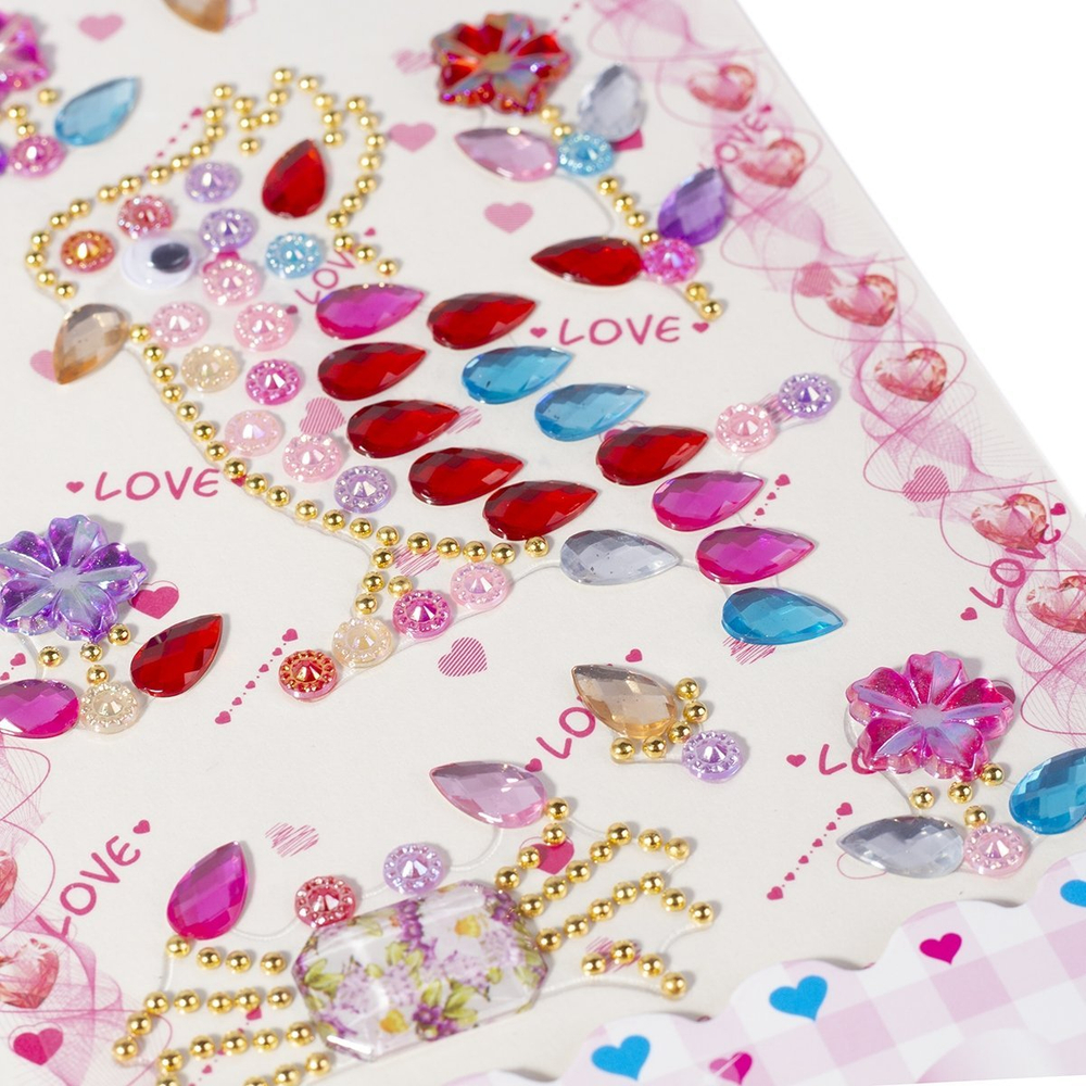 Наклейки-стразы Alingar, акриловые, "Попугай", пакет с европодвесом