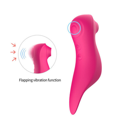 Двусторонний вибростимулятор с язычком (Цвет: розовый)