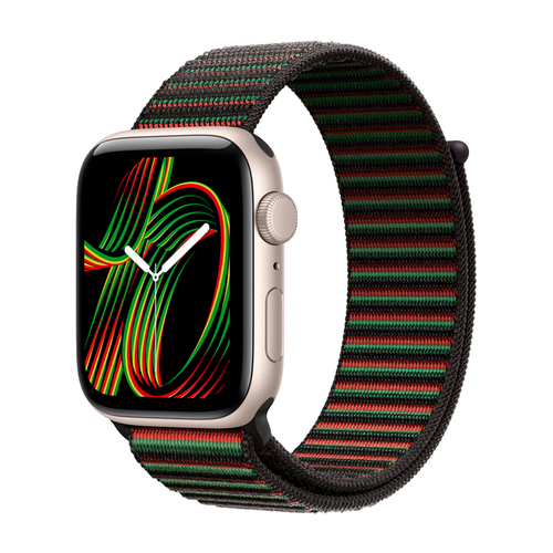 Умные часы Apple Watch SE 3 (2025) GPS, 44mm, Starlight Aluminium Case with Black Unity Sport Loop