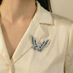 Брошь Fiore Luna Бабочка Zircon XR01278 BW/S