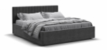 Ронда Кровать+ПМ 160 Велюр Монолит серая