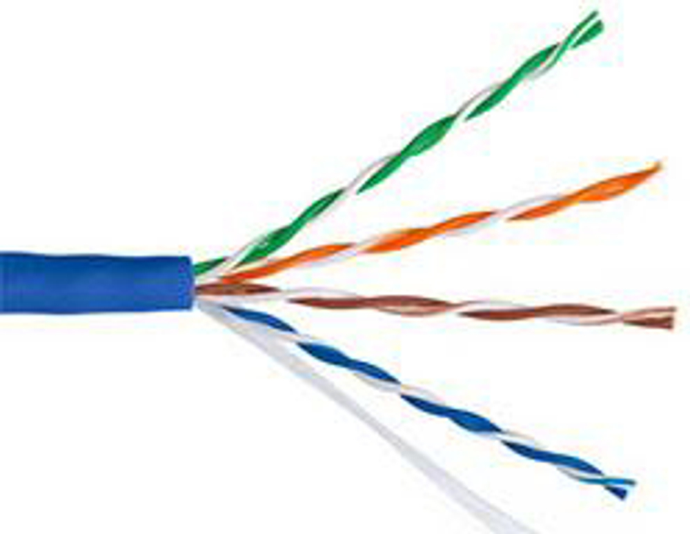 Кабель витая пара U/UTP 5e кат. 4 пары Netlan EC-UU004-5E-PVC-BL