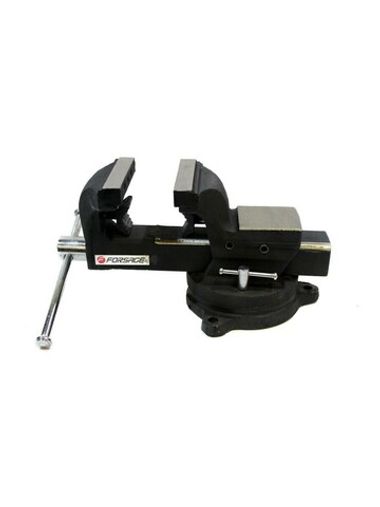 Тиски стальные поворотные с наковальней и съемными губками+захват для труб 4''-100мм Forsage F-6540604