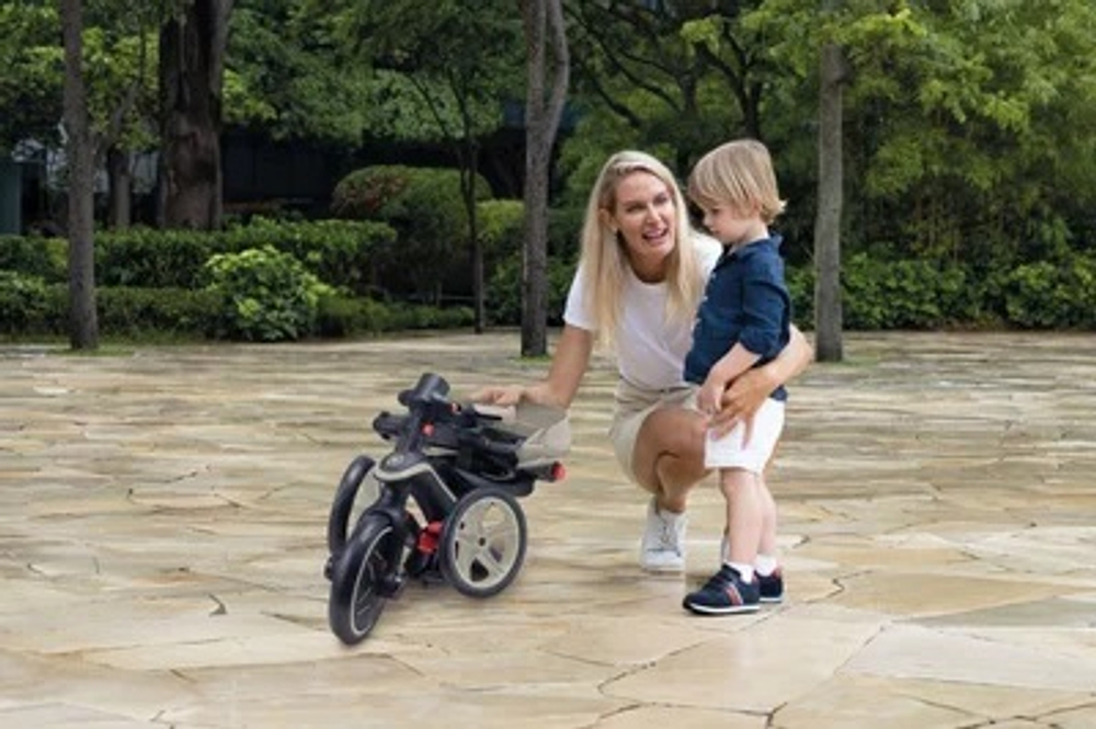 Велосипед-беговел Globber Trike Explorer Foldable 4 в 1 Taupe