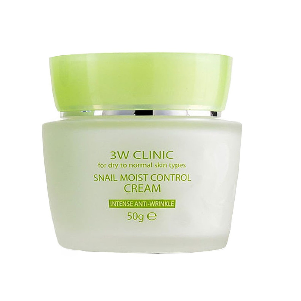 Крем для лица 3W Clinic Snail Moist Control увлажняющий с Муцином Улитки 50 г