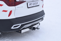 Фаркоп PT GROUP /съемный квадрат/ с нержавеющей накладкой для KIA Seltos 2020-(паспорт и сертификат в комплекте)(без электрики) арт.KST-20-991124.00