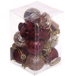 Набор украшений «Волшебное сияние» 4 см (13 предметов), рубин/шампань