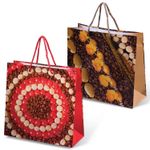 Пакет подарочный ламинированный, 27x27x11 см, абстракция