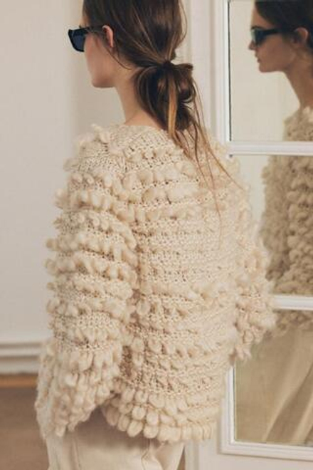 ZARA КАРДИГАН ИЗ РЕЛЬЕФНОЙ ТКАНИ, БЕЖЕВЫЙ