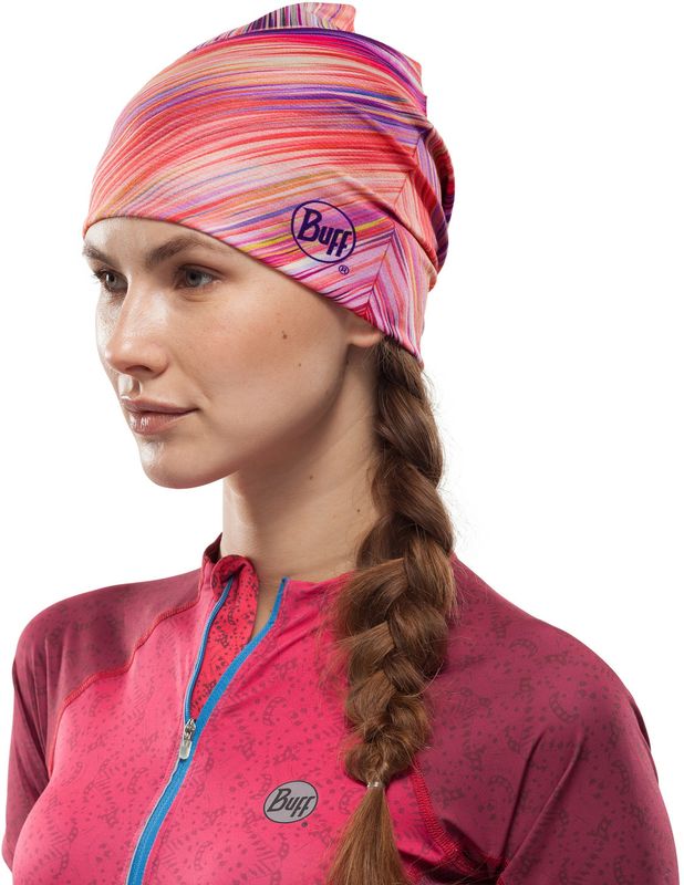 Широкая спортивная повязка на голову Buff Headband Wide CoolNet ayla Rose Pink Фото 2