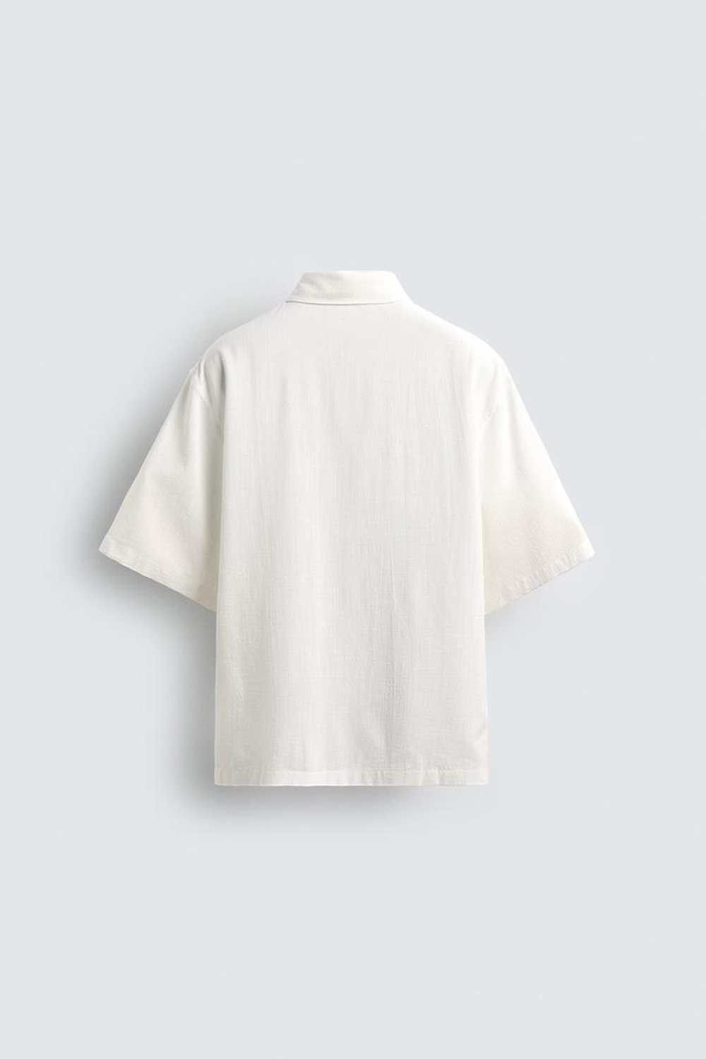 ZARA РУБАШКА BOXY FIT, БЕЛЫЙ