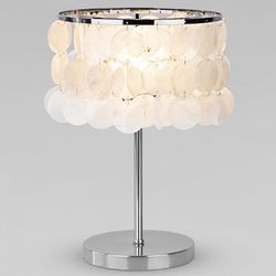Настольная лампа декоративная Eurosvet Sandra 208101 хром/перламутр