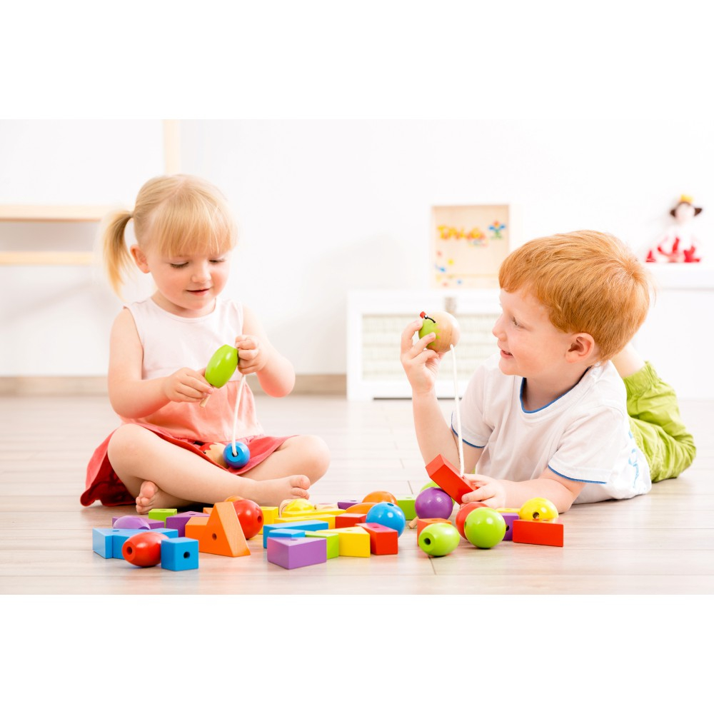 Beleduc - Деревянная нанизывалка Rondo Vario XXL Игра ловкости Цвета и формы 25550