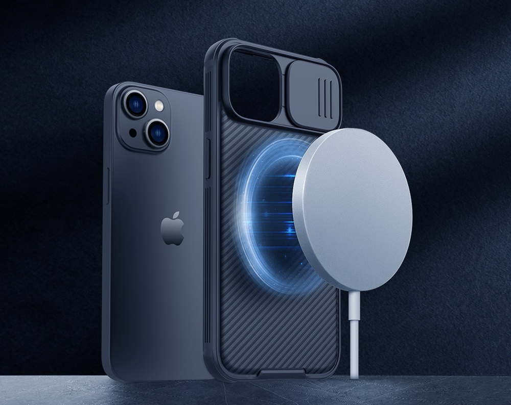 Чехол от Nillkin с поддержкой магнитной зарядки для iPhone 14 и 13, с защитной шторкой камеры, серия CamShield Pro Magnetic Case