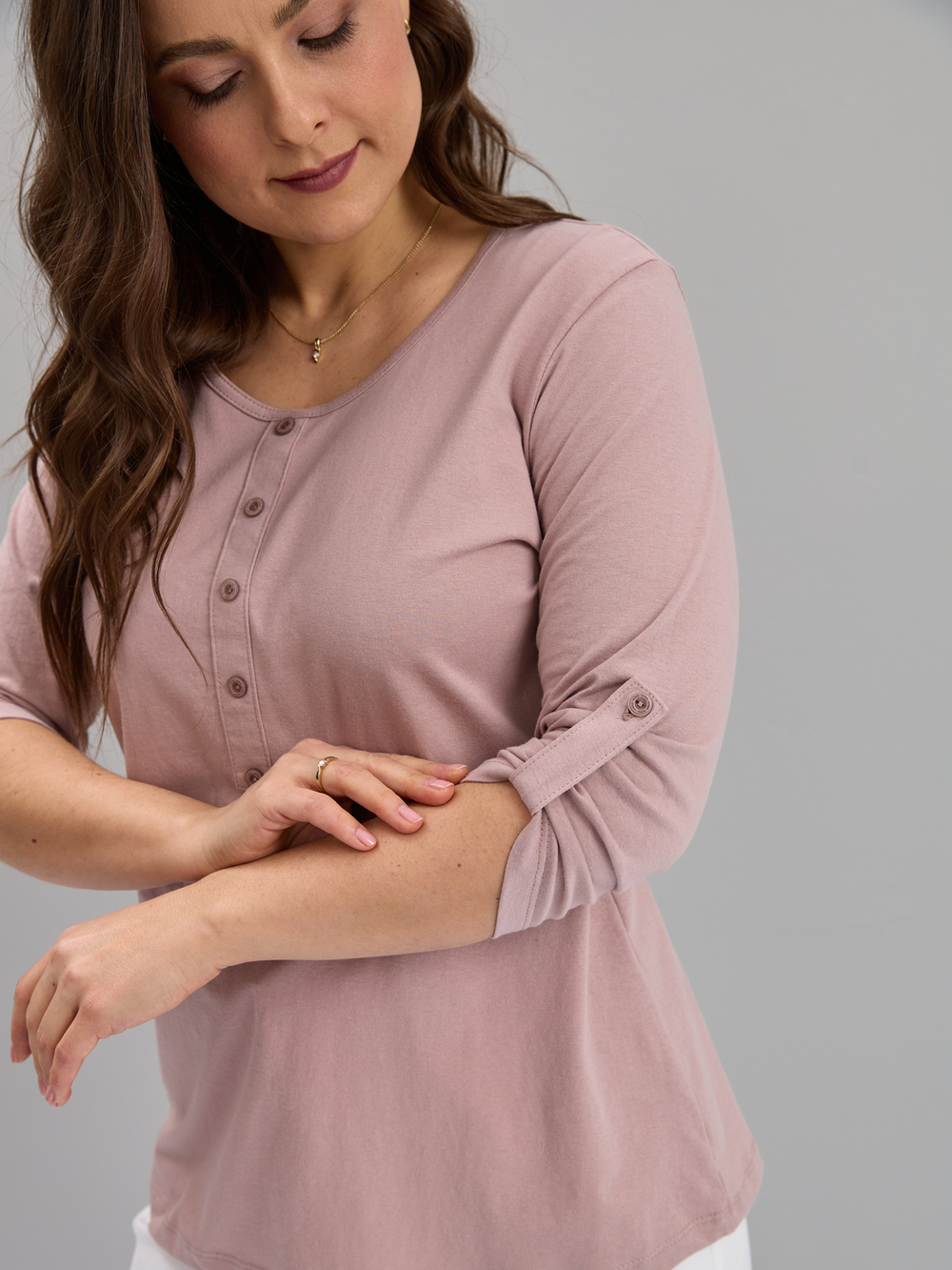 Лонгслив ЛНк-005/пыльная-роза