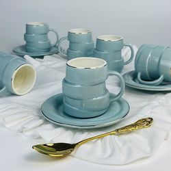 Lenardi 155-012 Кофейный набор 12пр. 140мл в под.уп.(х8)Фарфор