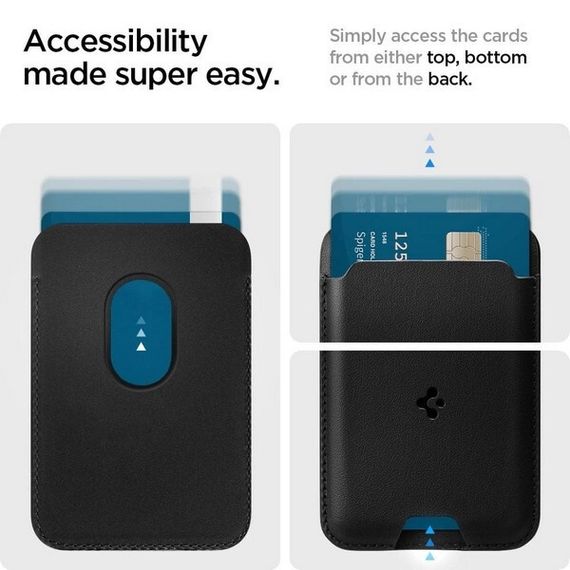Магнитный картхолдер Spigen Valentinus (AMP02284) Black / Черный