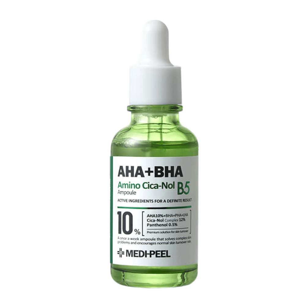 Medi-Peel AHA BHA Amino Cica-Nol B5 Ampoule сыворотка с кислотами 10% и Cica-Nol 12%