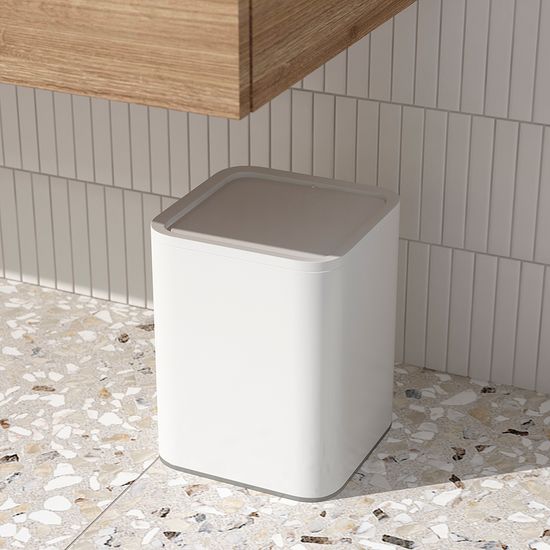 Контейнер для мусора tyer, 7 л, белый/серый