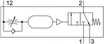 Клапан задержки времени Festo VZA-3-1/4