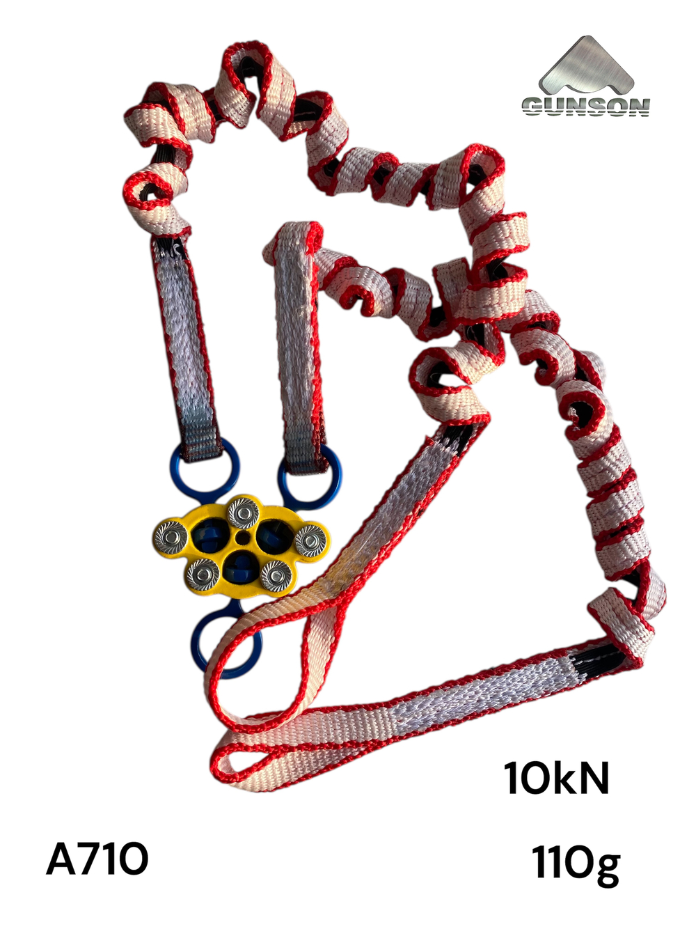 Вертлюг тройной разборный, самостраховка 2шт. Dyneema 12mm, L-100 / Al / t-50 / 10kN / W-110g