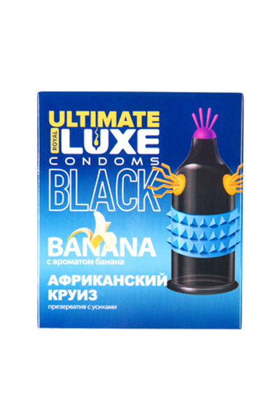 Презервативы Luxe, black ultimate, «Африканский круиз», банан, 18 см, 5,2 см, 1 шт.