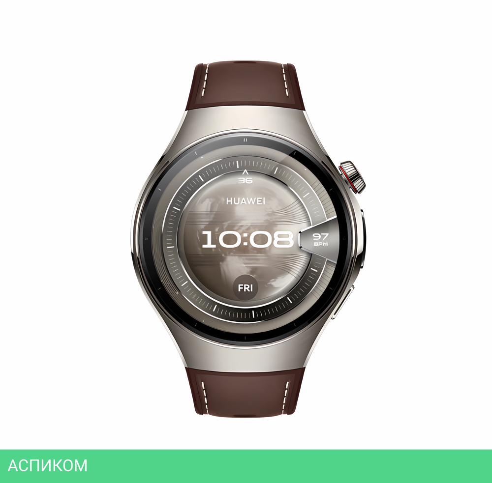 Умные часы Huawei Watch 5 46mm LTE Aerospace-Grade Titanium Case Brown Composite Strap RTS-AL00 (55020EVM)
