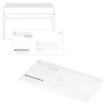 Конверты Е65 (110х220 мм), отрывная лента, "Куда-Кому", 80 г/м2, КОМПЛЕКТ 1000 шт., 41643