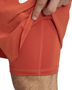Теннисные шорты Nike Court Dri-Fit Slam RG 2-in1 Shorts - rust factor/white