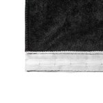 Шторы спального места с прихватами "Кисти" бежевые в кабину Volvo, Scania, MAN, DAF, Merc, Камаз, Sitrak, Shacman, Foton, FAW. Высота 1,5м, ширина одной стороны - 1,15м. Блэкаут, велюр. Черный цвет с бежевой бахромой и бежевыми кистями