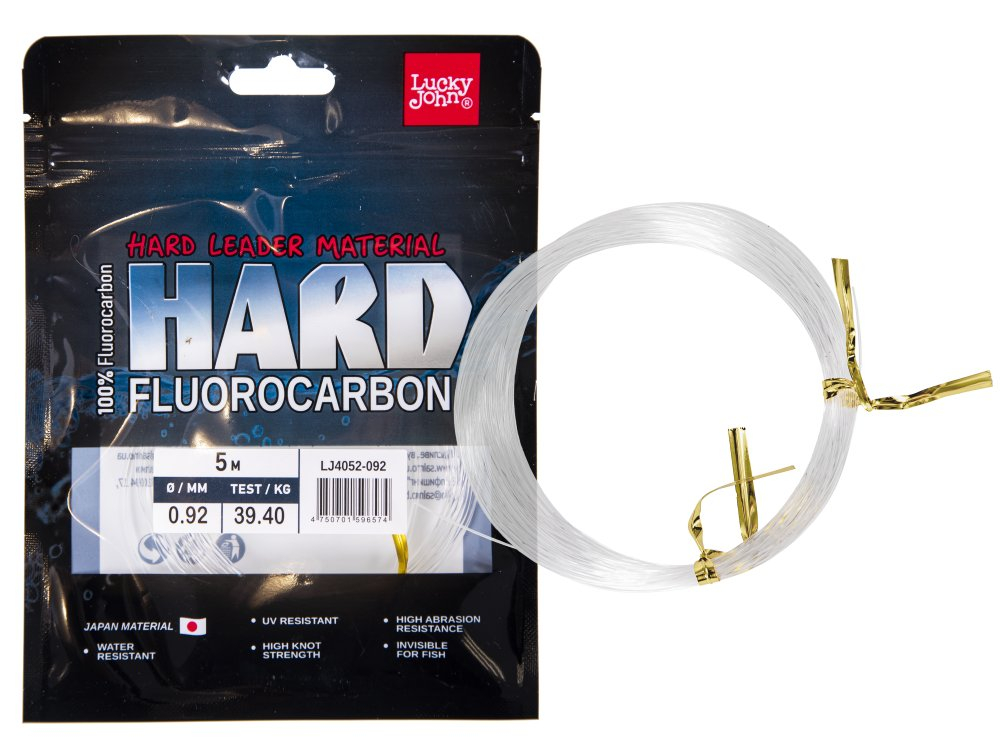 Леска моно. Lucky John FLUOROCARBON Hard 005/092