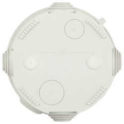 Распаячная коробка ЭРА KOR-85-40-4gv-MP серая 85х40мм с гермовводами 4 входа прямой монтаж IP55