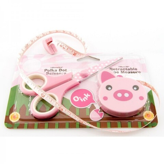 Ножницы+сантиметр-рулетка "Поросята"ВТ4798.Р Hemline