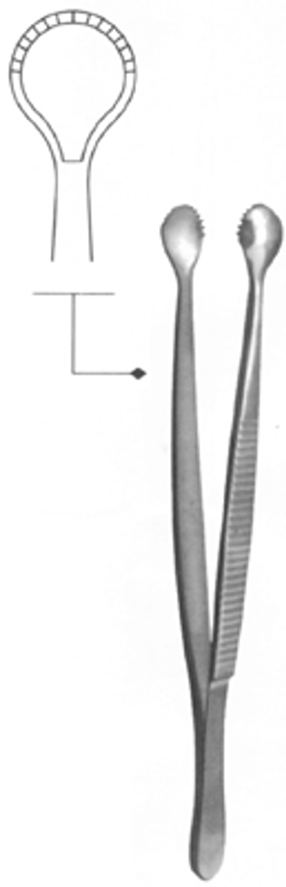 ВР- П-157 Пинцет зубчатолапчатый ПХ 200х18