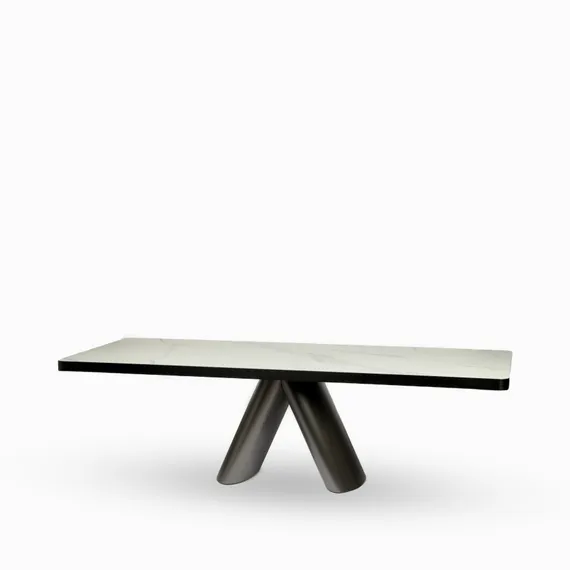 Обеденный стол Rory 260х100 см, белый фарфор