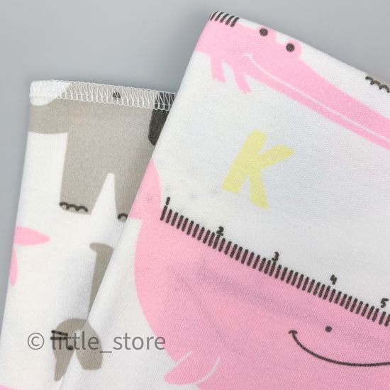 Пеленка хлопковая "Звери" розовая