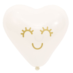 Шар латексный 25см Реснички (Белый)