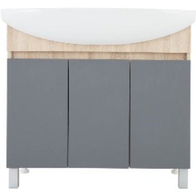 Тумба СОЛО 85(Элеганс) серая