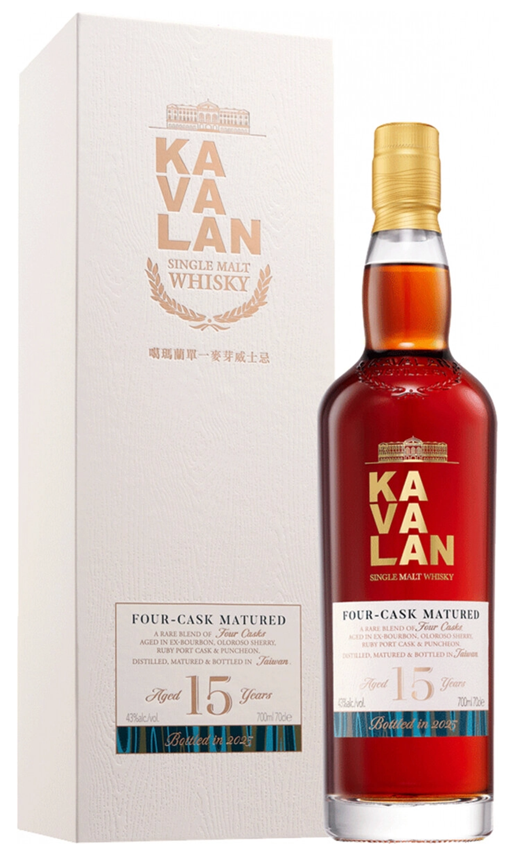Виски Kavalan Single Malt 15 Years Old, 0.7 л