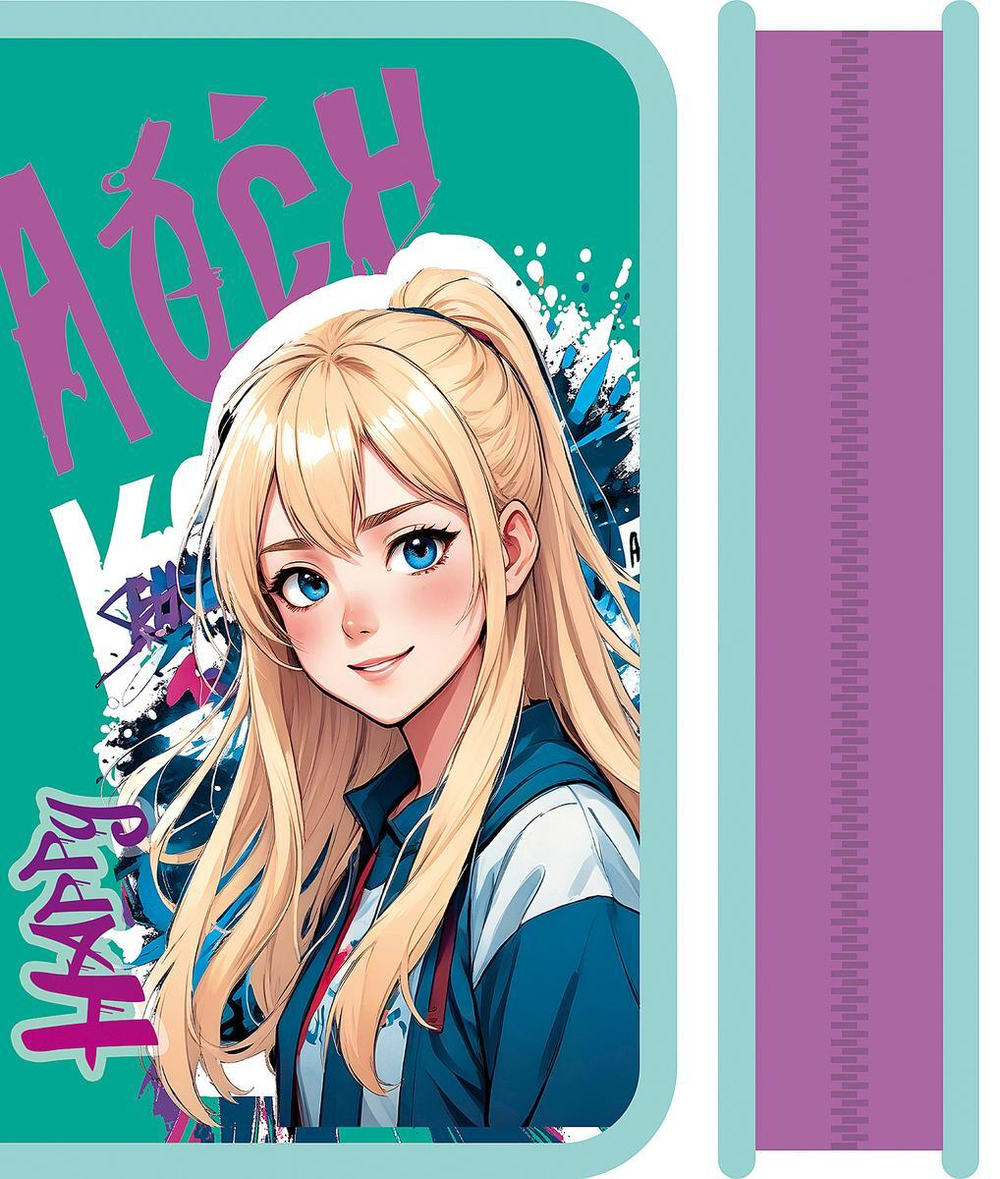 Пенал 1 секц. SOFT 190/115 "Милая блондинка 2025" (Пчелка)