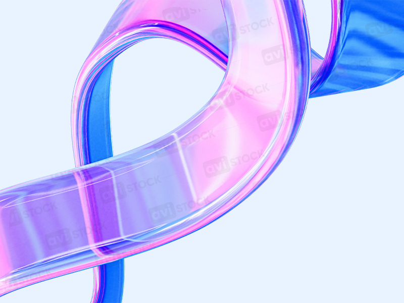 3D неоновая лента PNG — абстрактный элемент для фона и дизайна