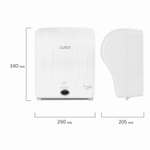 Диспенсер для полотенец в рулонах LAIMA PROFESSIONAL ORIGINAL (Система H1), СЕНСОРНЫЙ, белый, ABS-пластик.