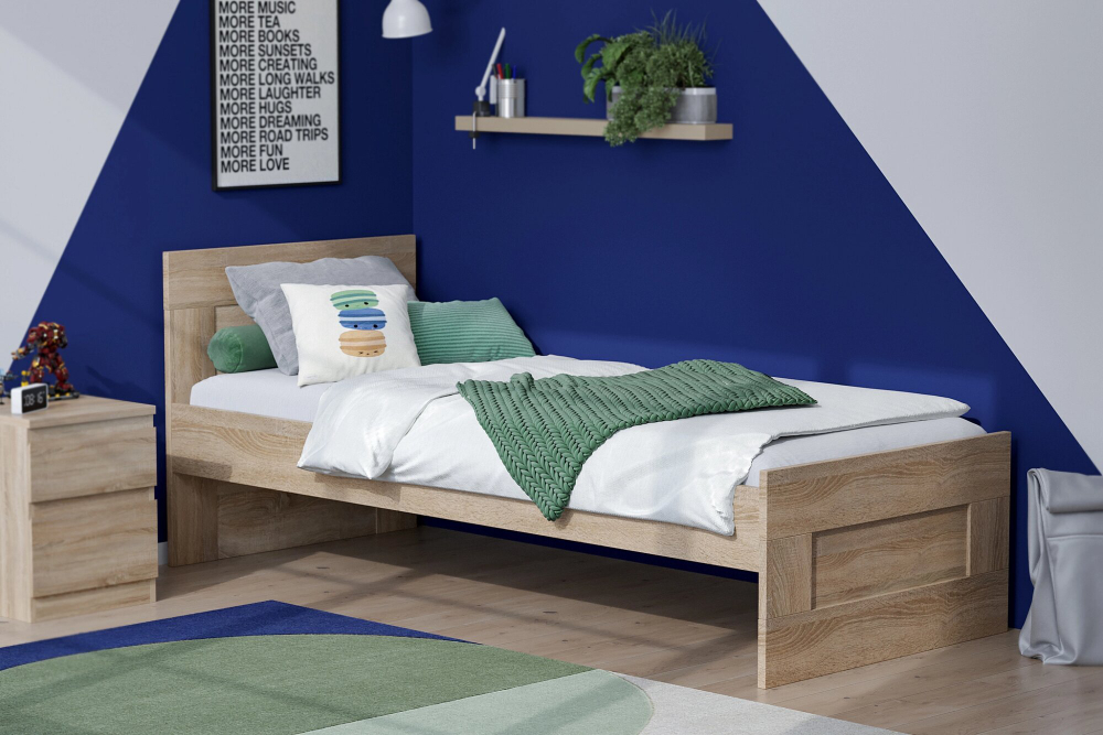 Кровать односпальная Келли, спальное место 90х200, КДСП