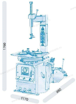 Стенд шиномонтажный полуавтомат на 220 вольт Giuliano S116