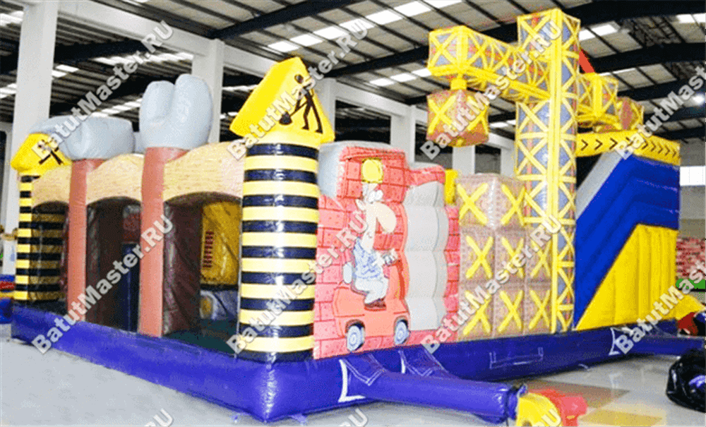 Коммерческий надувной батут "Строители"