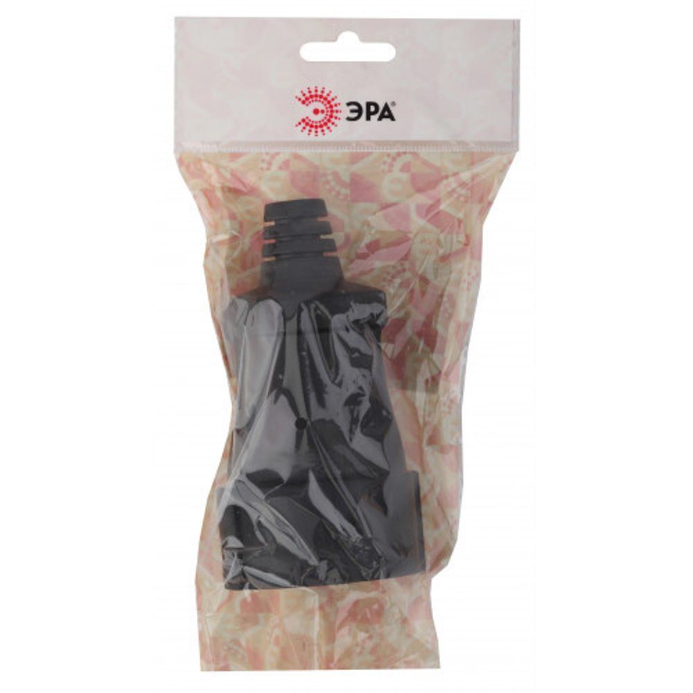 Розетка ЭРА Rx3-B кабельная без заземления прямая ПВХ 10A черная