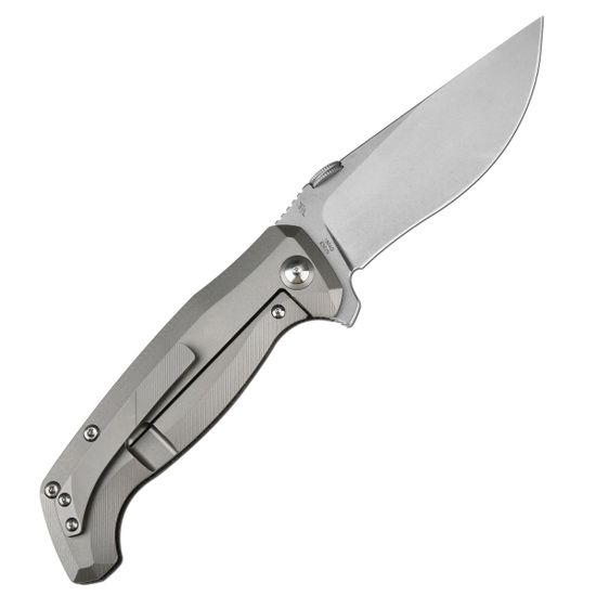 Нож Artisan Cutlery AR_1864G-ODG Kami - нож складной, рук-ть зелен. микарта/титан, клинок стоунвош, сталь S35VN