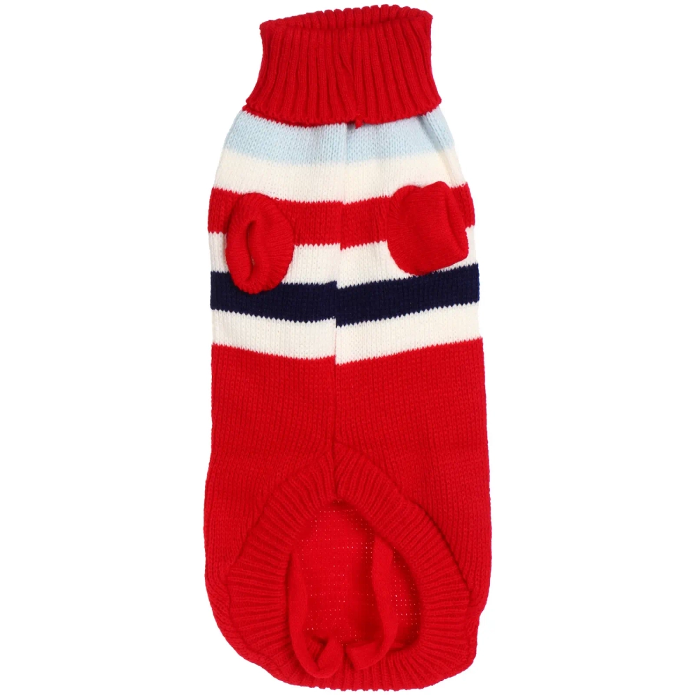 Кофта - свитер для мелких пород собак и кошек «BRO Style», полосочки, цвет красный, р XL