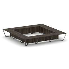 Steel Meet Стол переговорный квадратный KD-PR.B.SP-24K Дуб Мали/Металл Антрацит 4800*4800*750